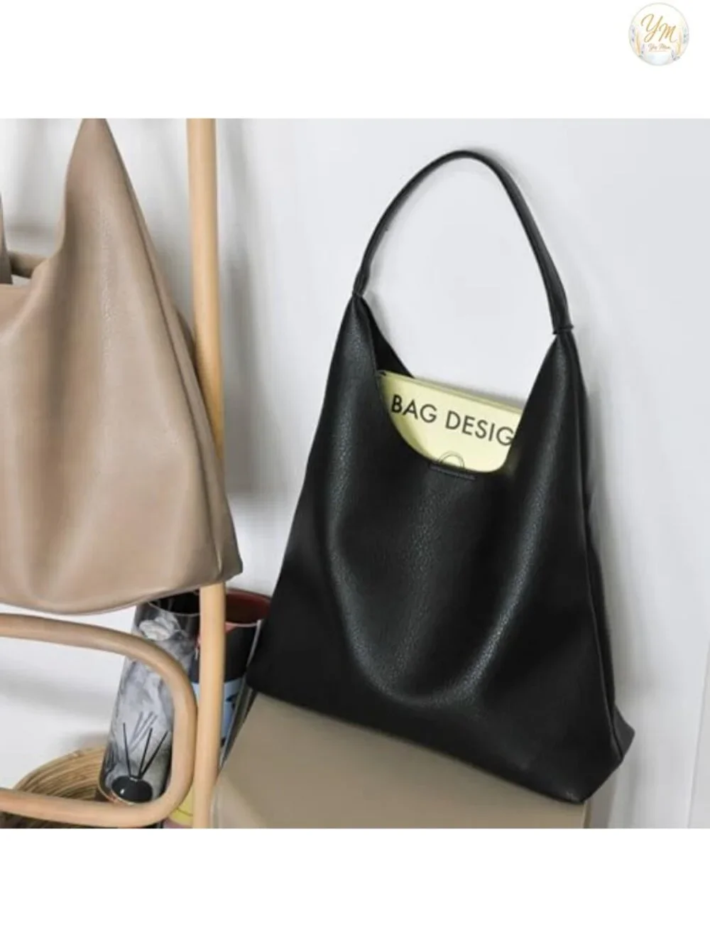 Women's Soft Vegan Leather Hobo Bag Slouchy Shoulder Tote Purse with Magnetic